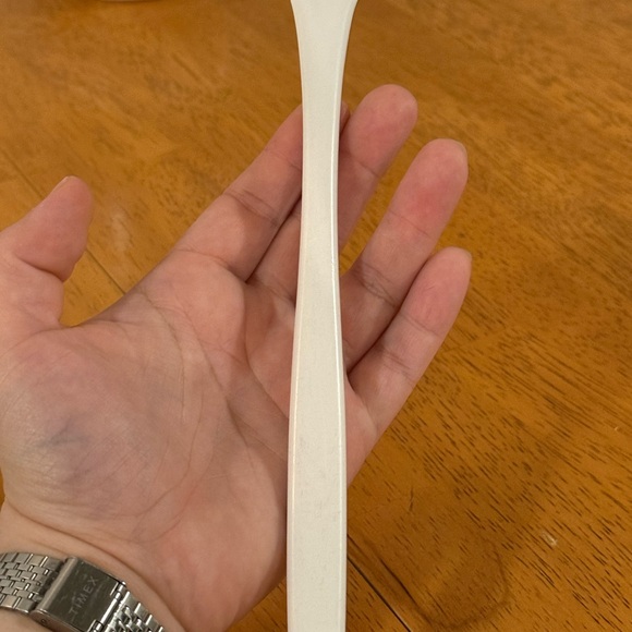 White Salad Fork Vintage Made in Denmark 1 of 2 Rösti Mepal Melamine Mixing Set - Picture 3 of 16